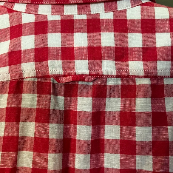 Linen pink & white blouse - Picture 4 of 6